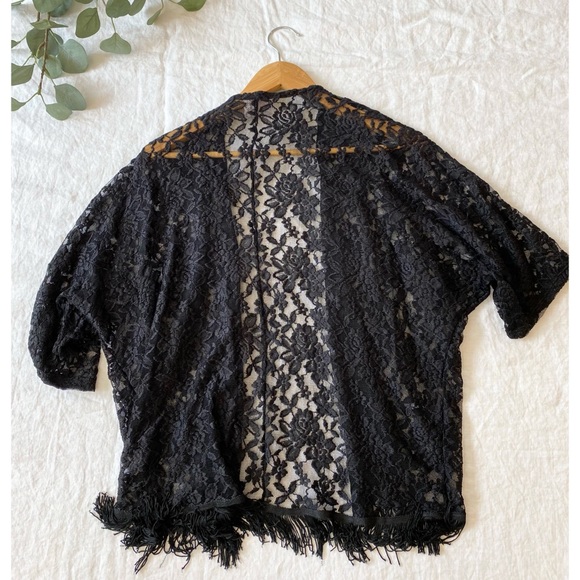 Mauve Rose Lace Jacket / Cover-up - Picture 2 of 10